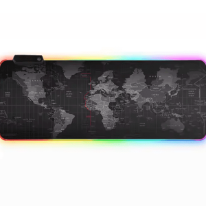 RGB Gaming Mouse pad - World Map Print RGB XL Gaming Mousepad With 15 Lighting Modes