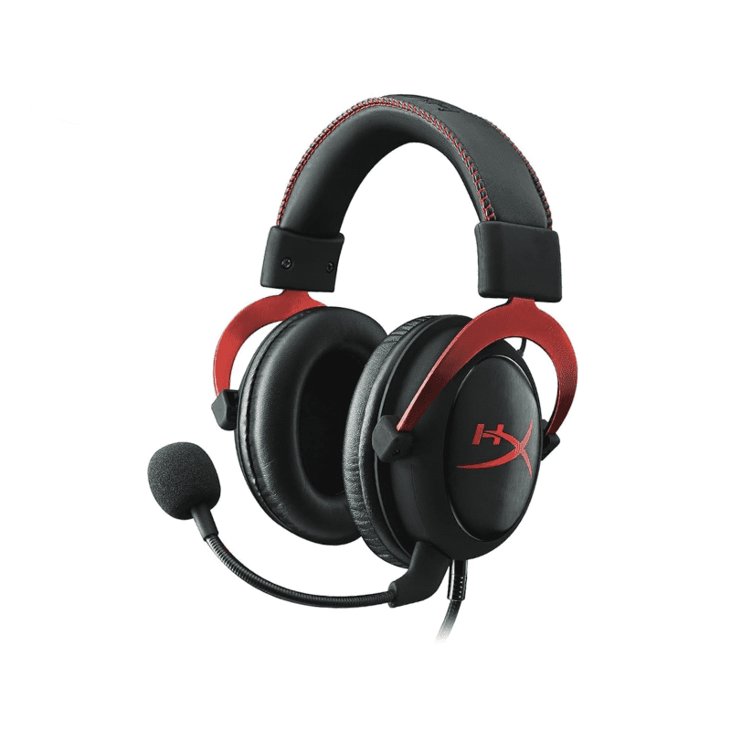 HyperX Cloud II Gaming Headset with Virtual 7.1 Surround Sound, 53mm Drivers & Detachable Noise-Cancelling Microphone With Extra Velour Ear Cushions