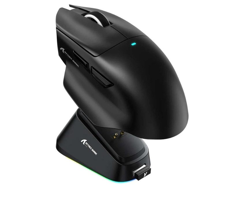 ATTACK SHARK V6 Wireless Gaming Mouse with Magnetic Charging Dock – PAW3311 Tri-Mode Connectivity