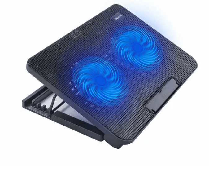 Speed X-N99 Doubble Fan Laptop Cooler With Ice Blue Lights .