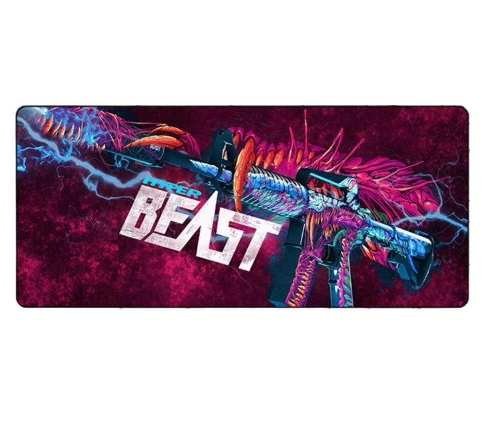Beast Gun Purple Monster Gaming Mousepad – Extended Desk Mat 700x300mm