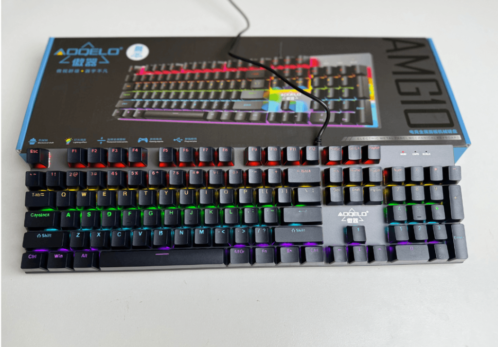 AOQELO AMG10 RGB Gaming Keyboard with Otemo Blue Switches Best Build Quality