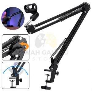 Professional Adjustable Microphone Boom Arm Stand | Heavy Duty Metal Scissor Arm for Streaming, Podcasting & Recording
