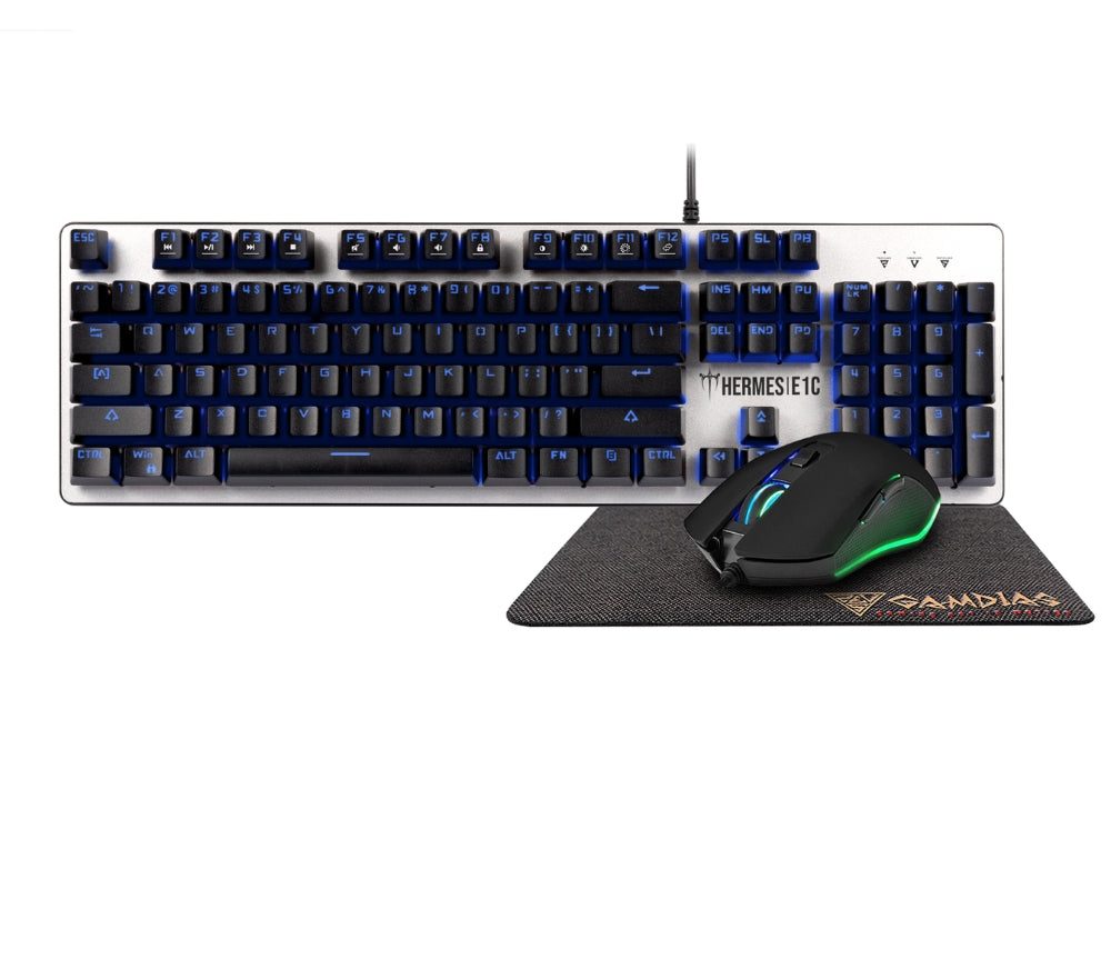 Gamdias Hermes EC1 3-in-1 Gaming Combo – Mechanical Keyboard, Precision Mouse & Mousepad