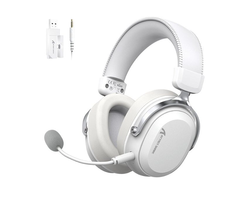 ATTACK SHARK L30PRO Wireless Gaming Headset – 7.1 Surround Sound Tri-Mode Gaming Headphones with 50mm Drivers & Low Latency