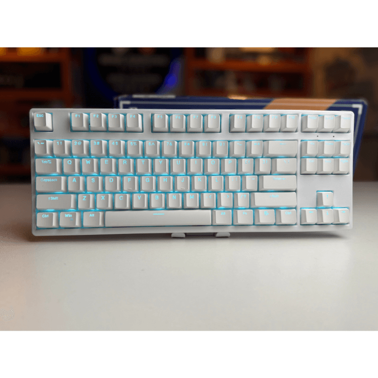 K-80 Wireless Mechanical TKL Gaming Keyboard with tri-mode Connection - Hot Swapable Brown Switches White Color