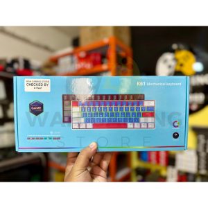 K61 Mechanical Keyboard – Compact Blue Switches, Detachable Cable & Vibrant RGB