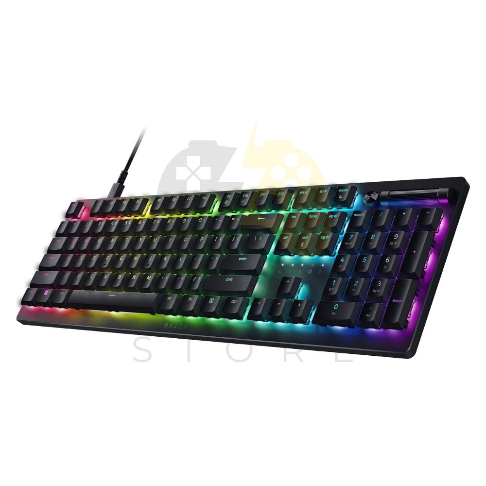 Razer DeathStalker V2 Low-Profile Optical - Wired Gaming Keyboard - Dedicated Media Controls | Roller & Detachable USB Type-C Cable