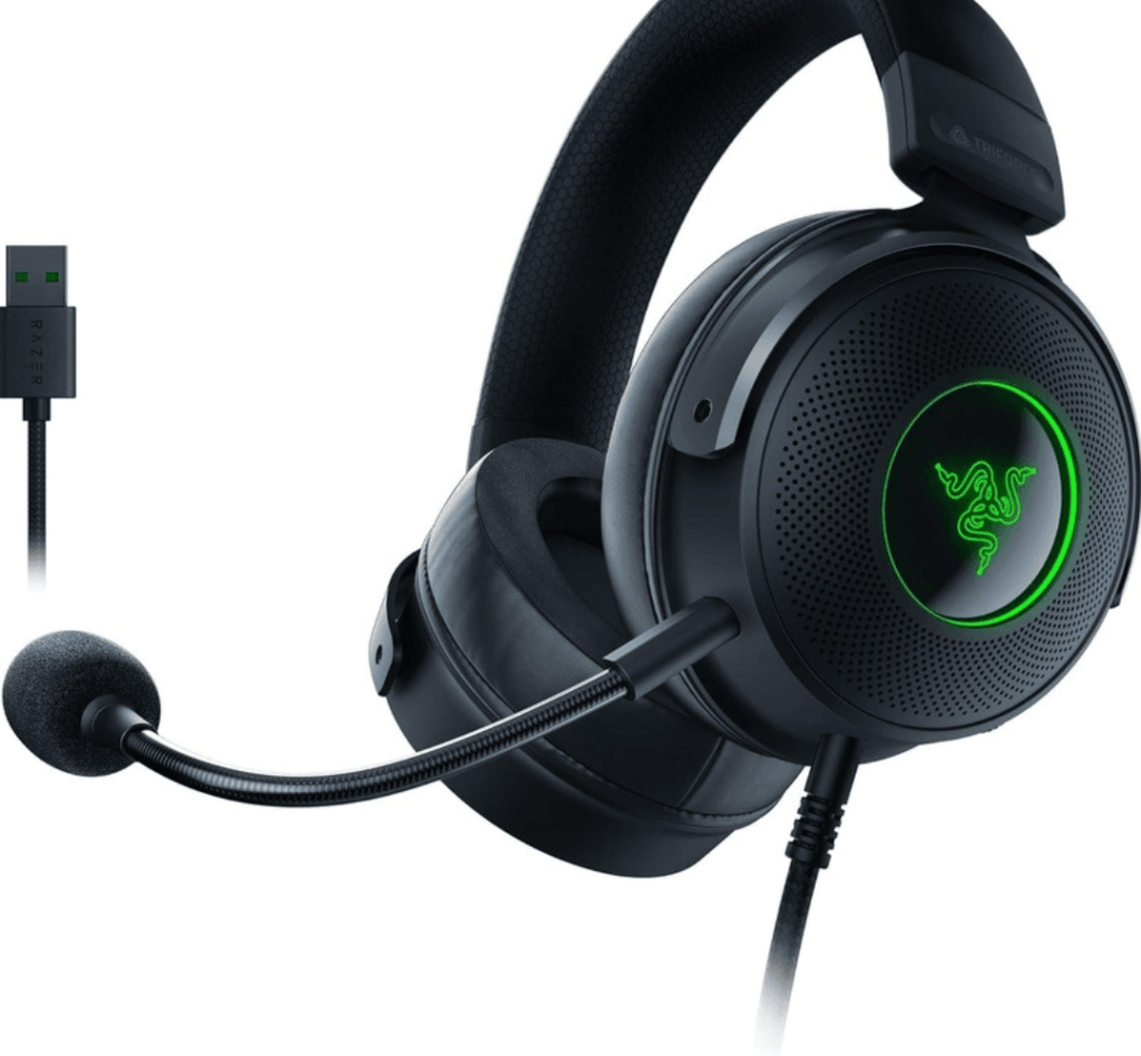 Razer Kraken V3 TriForce Wired USB Gaming Headset 7.1 Surround Sound & Rgb Lights