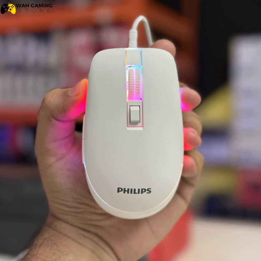 Philips SPK 9317 Wired RGB Gaming Mouse - 7200 Dpi 500hz Polling Egg Shape