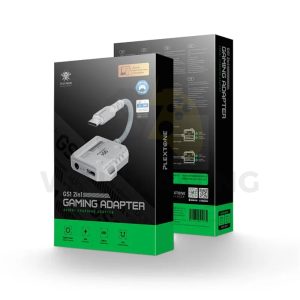 PLEXTONE GS1 2-in-1 Type-C Gaming Adapter with 3.5mm Audio & 60W Fast Charging