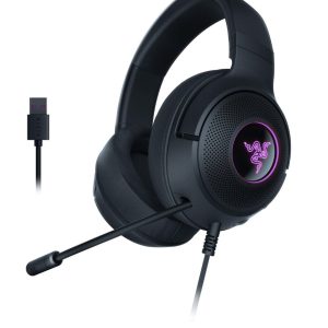 Razer Kraken V3 X Wired USB Gaming Headset – 7.1 Surround Sound RGB Lightweight Gaming Headphones