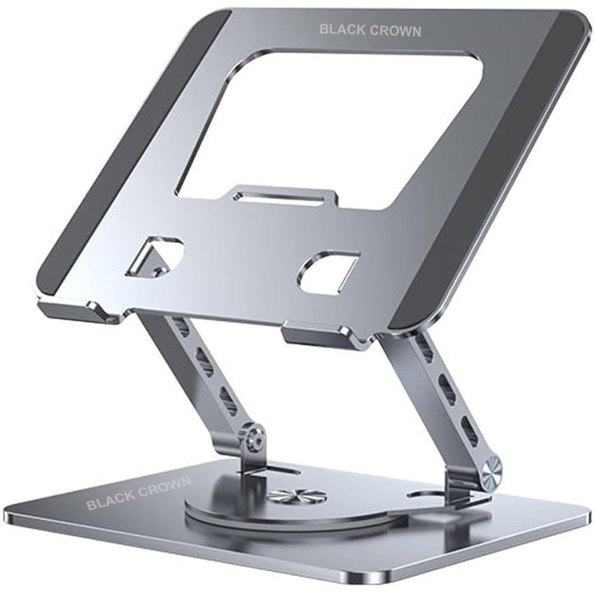SG20 Adjustable Laptop Stand with 360° Rotating Base | Foldable Ergonomic Aluminum Laptop & Tablet Stand for Desk Up to 17.3 Inch