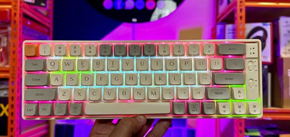 LONGTU GK65 Tri-Mode Mechanical Keyboard – Wireless, Bluetooth & Wired | 65% RGB Gaming Keyboard