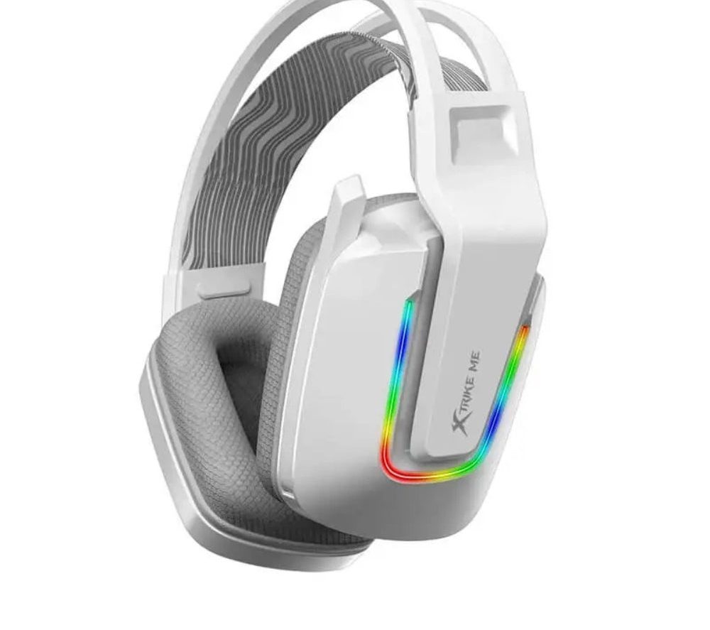 Xtrike Me GH-712 RGB Wired Gaming Headset White – 7.1 Surround Sound, Noise Canceling Mic, 50MM Drivers