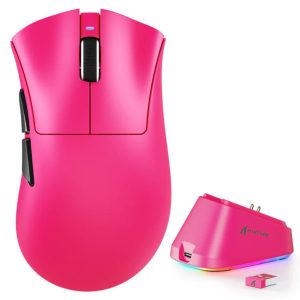 ATTACK SHARK V3PRO Ultra-Light Tri-Mode Gaming Mouse with Charging Dock – PAW3311 Sensor, 25000 DPI, 1000Hz Polling Rate, Bluetooth, 2.4G Wireless and Wired Connectivity
