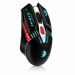 SKYLION C9 Wired RGB Gaming Mouse – 7200 DPI, 6 Buttons, Ergonomic USB Gaming Mouse (Black & White)