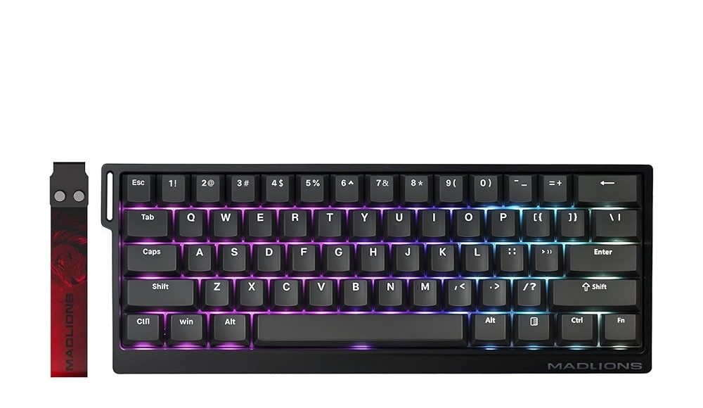 Madlions 60HE Black Color Magnetic Switch Gaming Keyboard – 60% Compact, 8000Hz Polling Rate