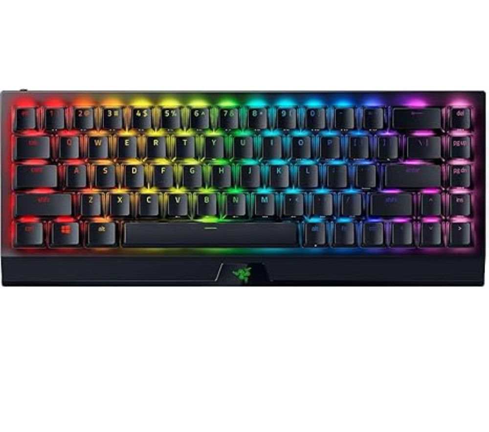 Razer BlackWidow V4 Mini HyperSpeed 65% Wireless Mechanical Gaming Keyboard – Hot Swappable, 3 Mode Connectivity, RGB, 200H Battery