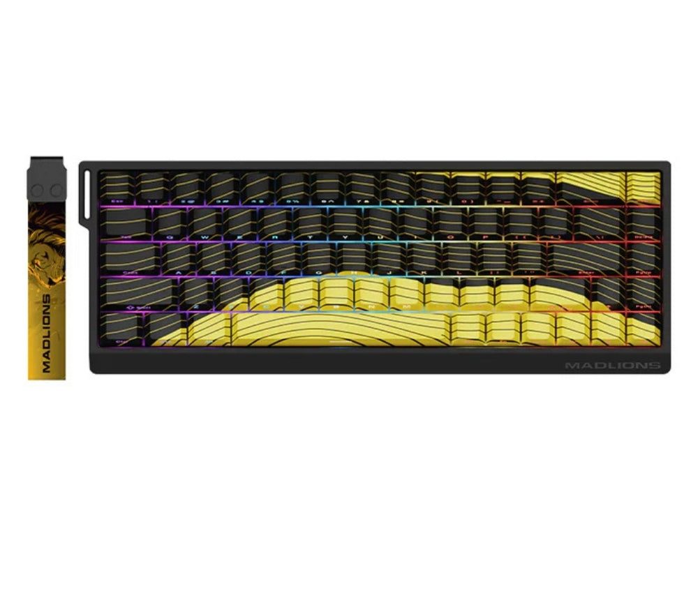 Madlions 68HE Yellow Theme Magnetic Switch Gaming Keyboard – 68% Layout, 8000Hz Polling Rate