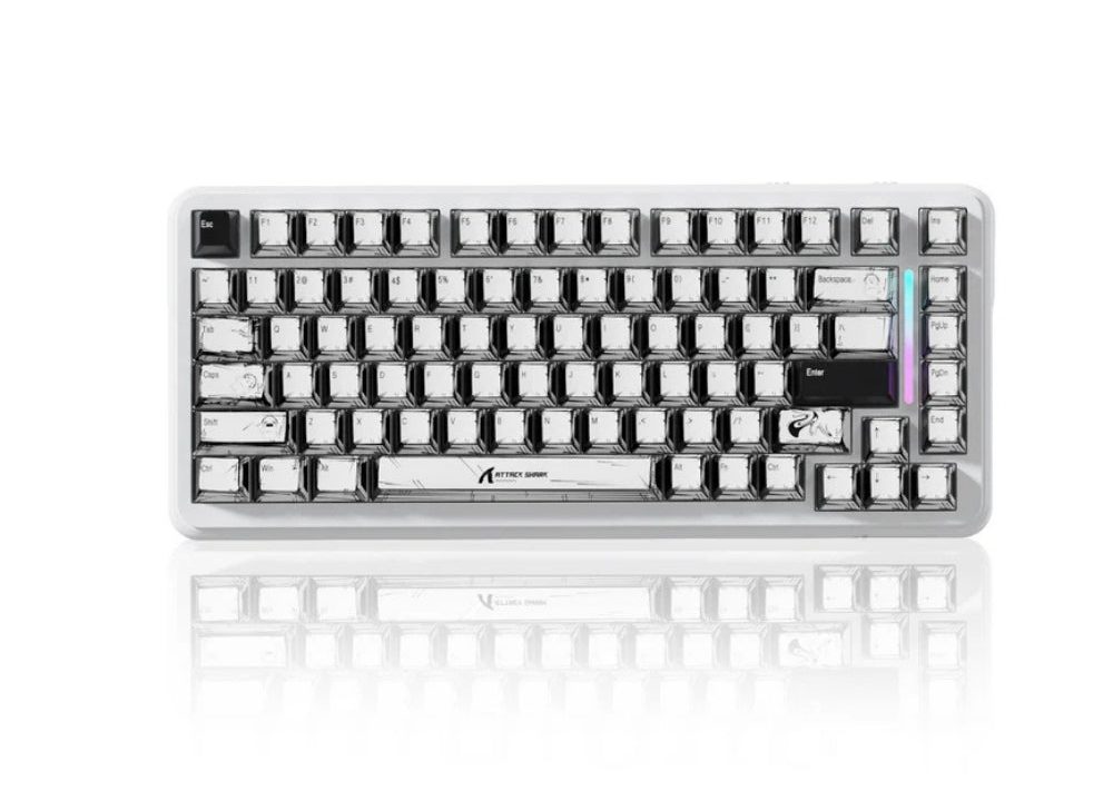 Attack Shark X82 Pro HE Comic White Gaming Keyboard With 1 Year Warranty With Support RT/Snap Tap/DKS/MT/TGL