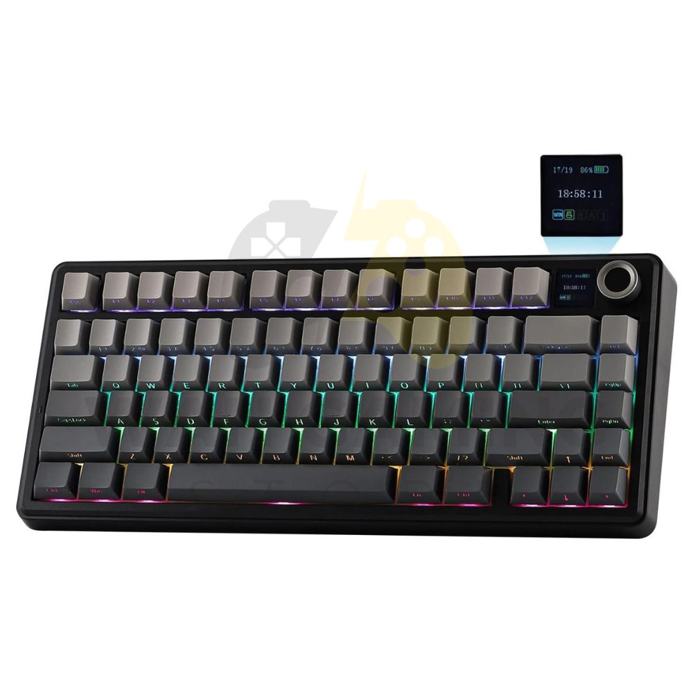 AULA F75 MAX 75% Hot-Swappable Gasket Mechanical Keyboard with TFT Screen | Tri-Mode - LEOBOG Reaper Switch & 4000mAh Rechargeable Battery