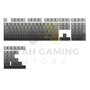 Black & Gray Gradient PBT Keycaps – Shine-Through Gaming Keycaps 133 Keycaps set