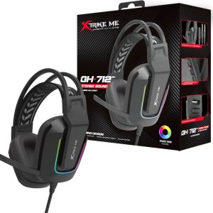 Xtrike Me GH-712 RGB Wired Gaming Headset Black – 7.1 Surround Sound, Noise Canceling Mic, 50MM Drivers