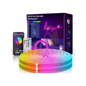 RGB Neon Rope Light USB Powered LED Strip with App & Remote Control Bright And Uniform Light 5 Meter or 16ft Length