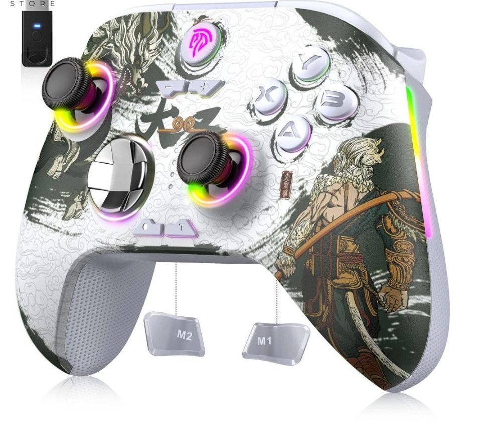 EasySMX X15 Wireless Game Controller – PC, Switch, iOS & Android - 1000hz Polling Rate - Haptic FeedBack