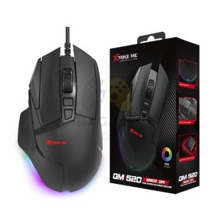 Xtrike Me GM-520 RGB Wired Gaming Mouse – 12800 DPI | 1000Hz Polling Rate | 8 Programmable Buttons and Software Support
