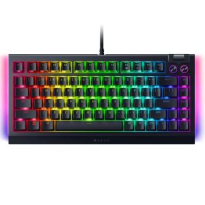 Razer BlackWidow V4 75% Mechanical Gaming Keyboard – 8000Hz HyperPolling, Hot-Swappable, RGB, Razer Orange Switches