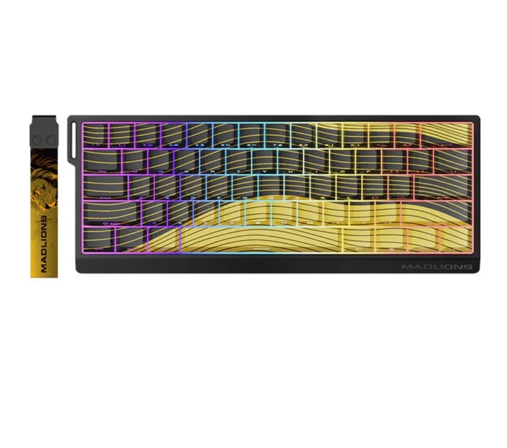 Madlions 60HE Yellow Theme Magnetic Switch Gaming Keyboard – 60% Compact, 8000Hz Polling Rate