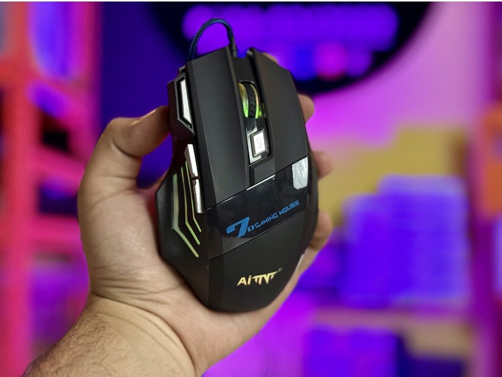 AITNT G950 Gaming Mouse 3200 DPI RGB Wired Mouse with Auto Clicker Button for Pro Gamers
