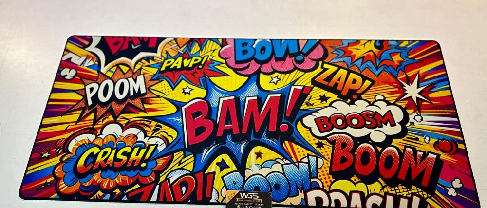 WGS Boom Funky XXL Gaming Desk Mat 900×400 – Speed Edition Full Size Table Mat