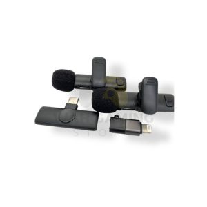 K11 Dual Wireless Microphone with Lightning Adapter – Dual Lavalier Mic for Android, iPhone, PC & USB-C Devices
