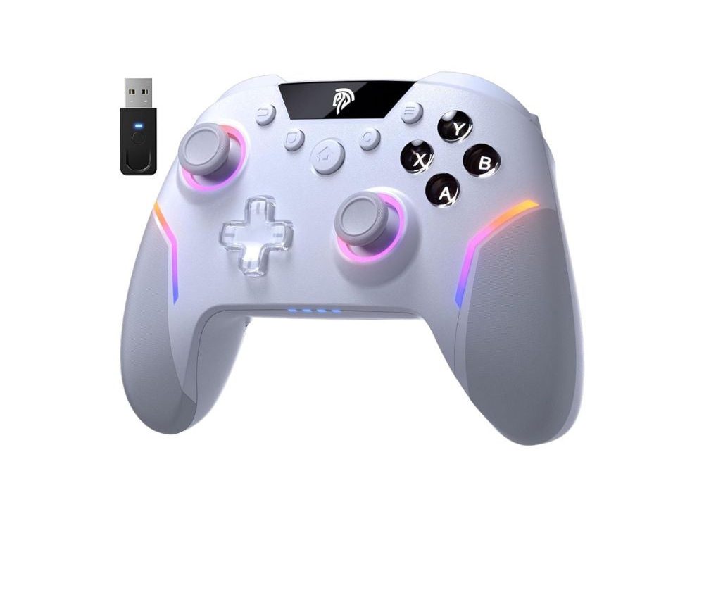 EasySMX X20 RGB Wireless Gaming Controller – (Trigger Lock & Hall Effect Sensors) - White