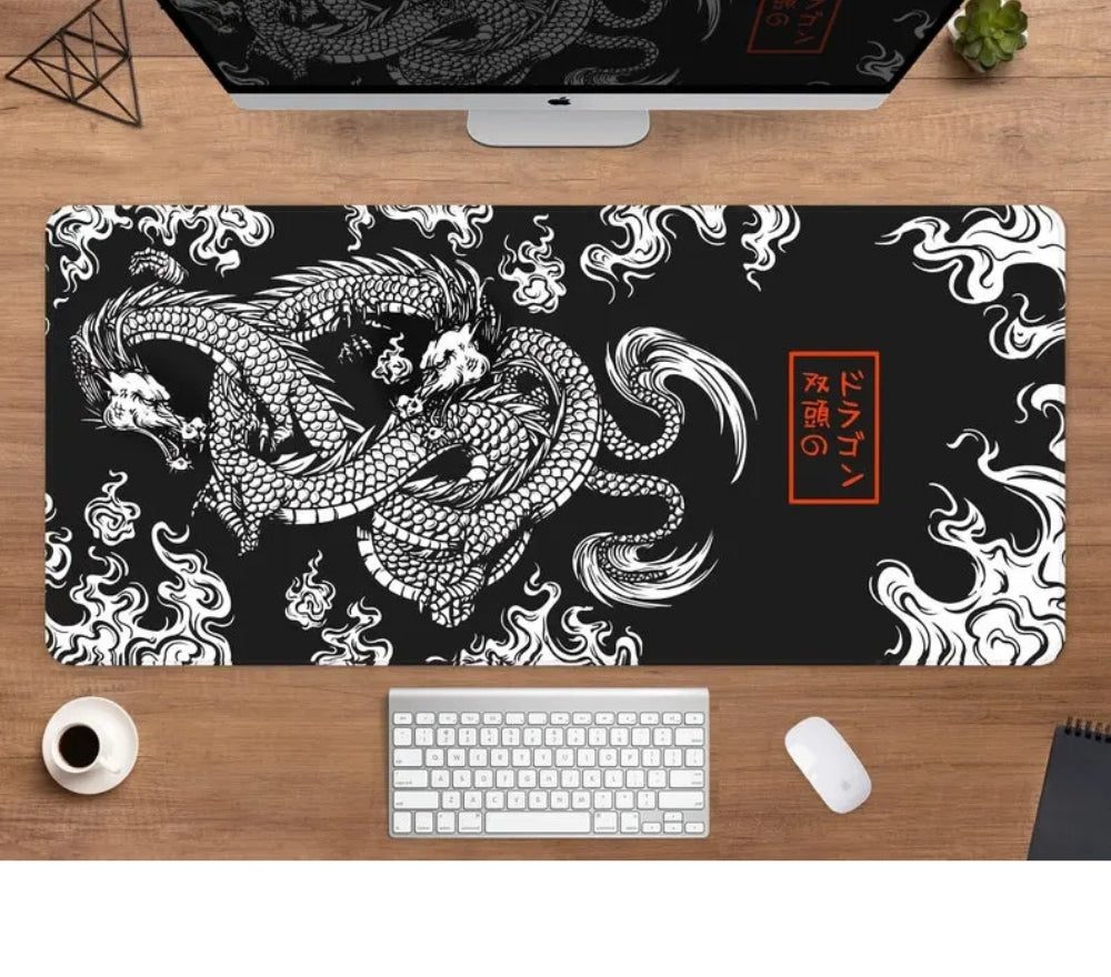 Dragon Cloud Pattern XXL Gaming Mousepad – 900x400 Extended Desk Mat