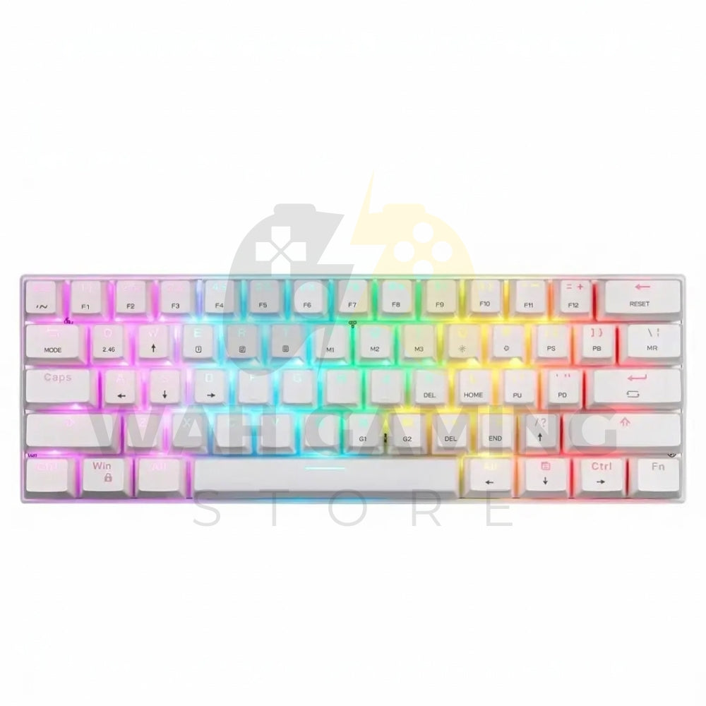 Motospeed SK62 61-Key Mechanical Gaming Keyboard - Outemu Red Switch - Tri-Mode Wireless - Bluetooth 5.0 - 2.4GHz - USB Type-C - RGB
