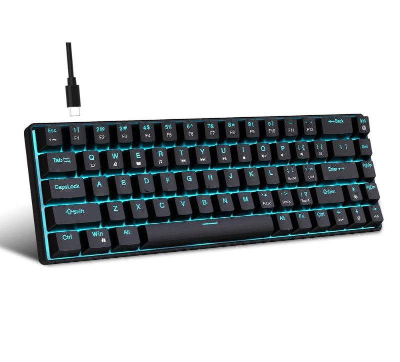 HXSJ V800 68-Key Wired Gaming Mechanical Keyboard – Hot Swappable RGB Mechanical Gaming Keyboard